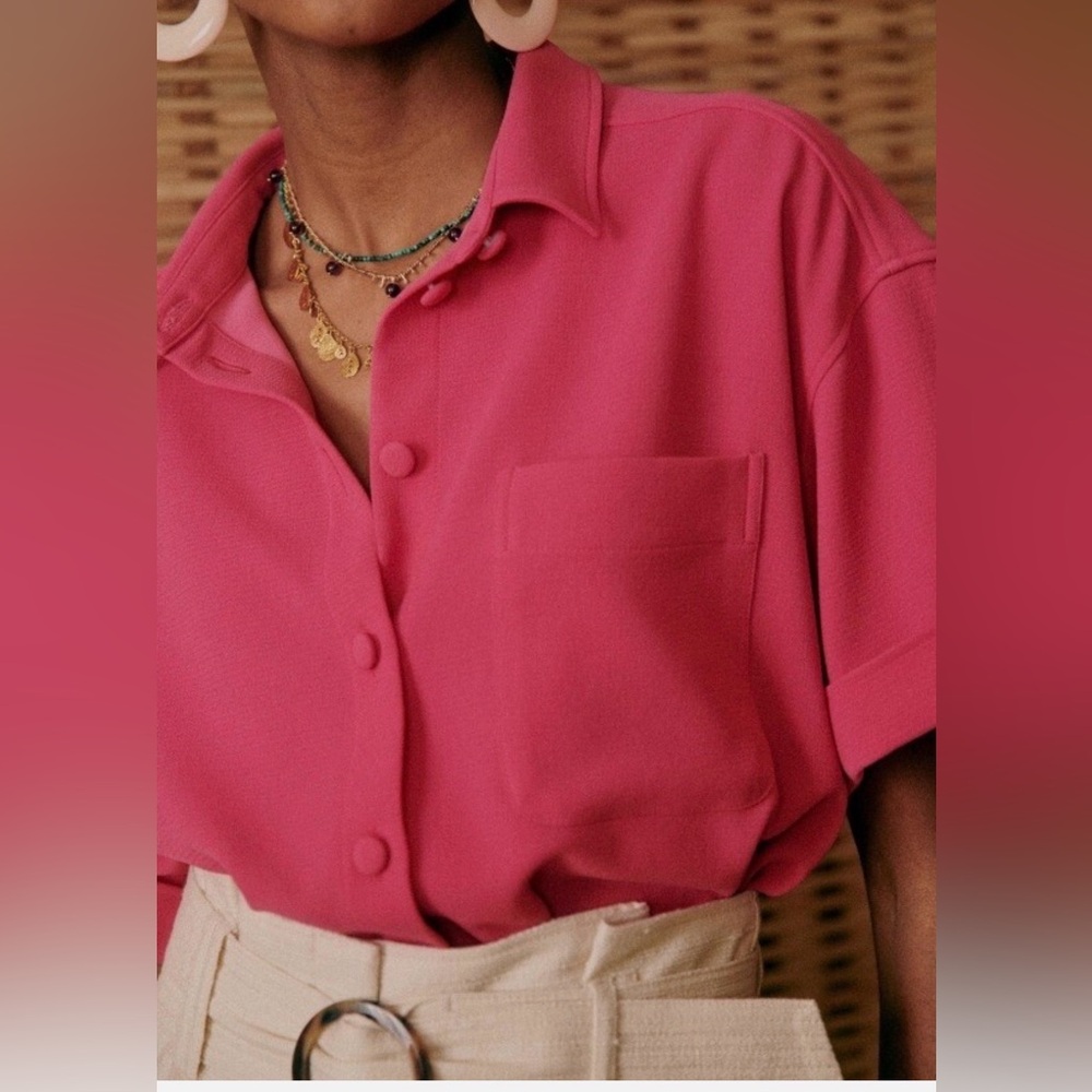 Sezane Laurine Shirt Rose - Size S